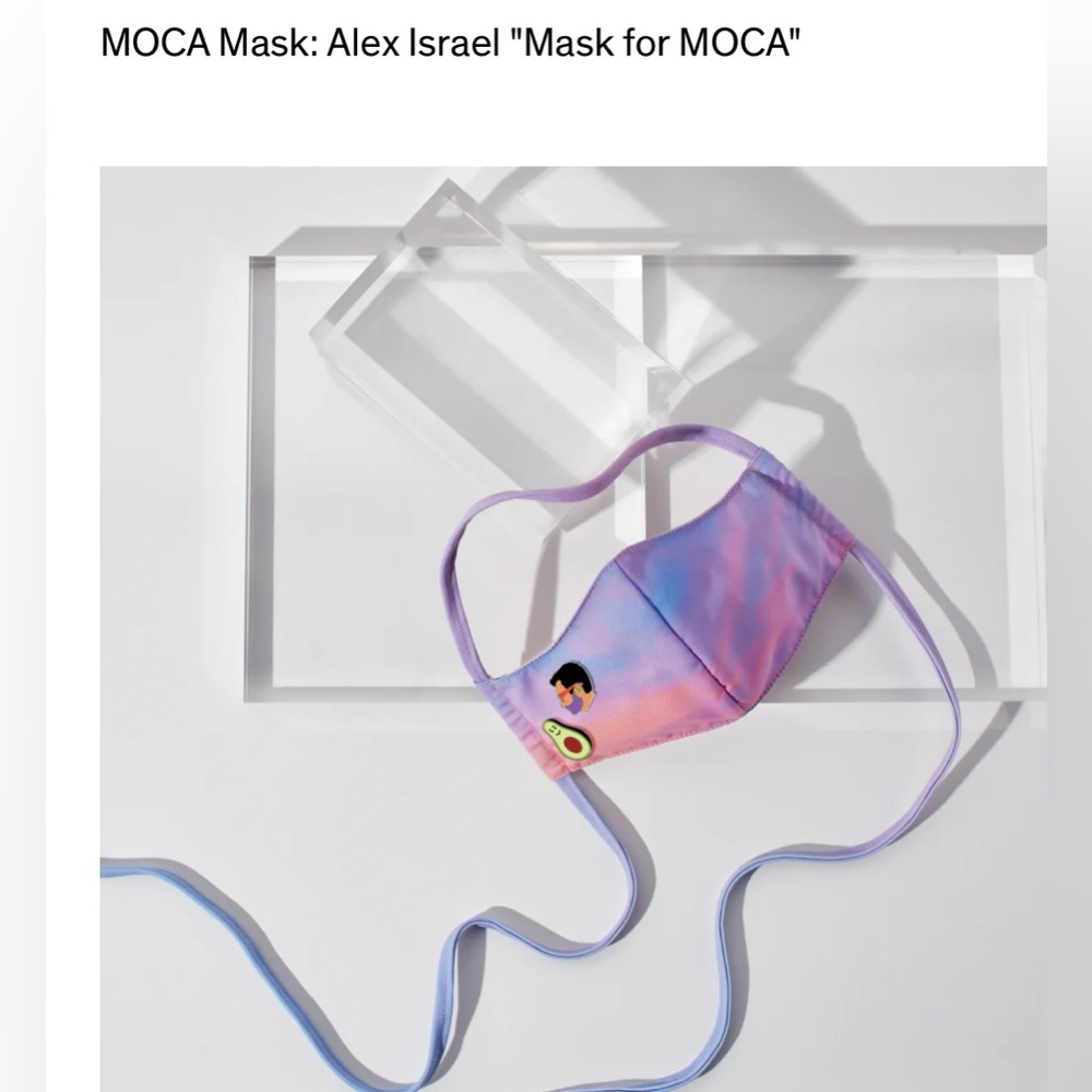NWT Alex Israel Mask For MOCA Subliminal Print + Attachable Pins